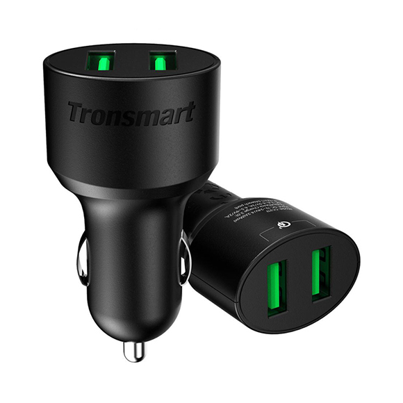 зу - 990 - Автомобильное зарядное устройство Tronsmart QC 3.0, 2 порта.jpg