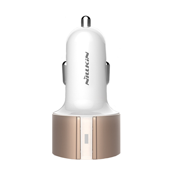 зу - 390 - Автомобильное зарядное устройство с 2 USB разъёмами Nillkin Vigor Car Charger Gold (Золотой).jpg